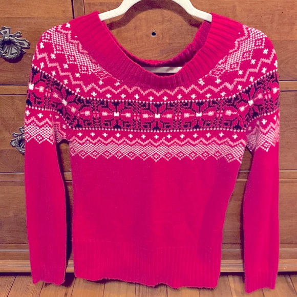OP Magenta Fairisle Sweater - Picture 1 of 3
